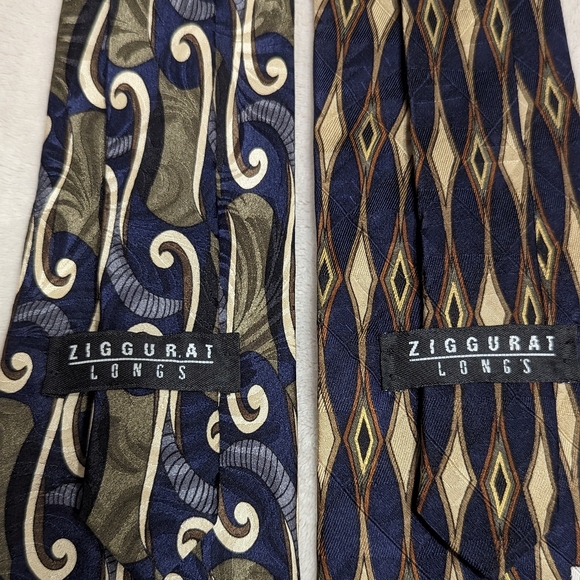 ZIGGURAT Longs Mulberry Neckwear Mens Designer Ties 100% Silk. Made in USA - Picture 3 of 11